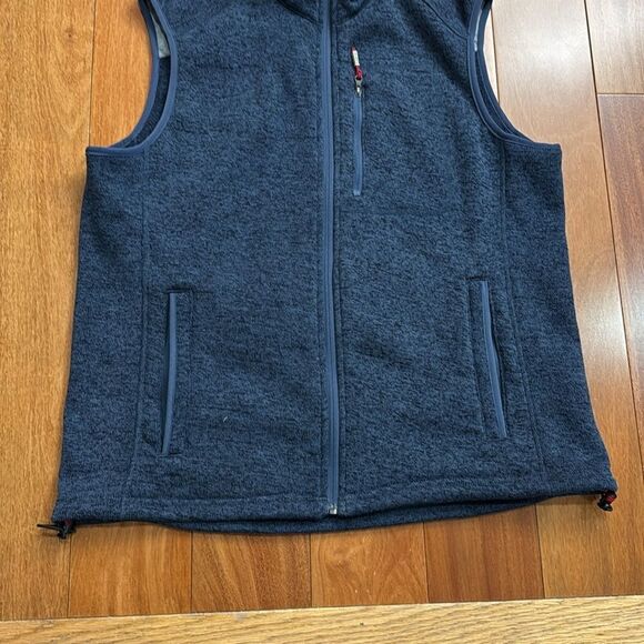 Orvis Men's Classic Fleece Full Zip Sweater Vest Navy Blue Size XL - Picture 3 of 11